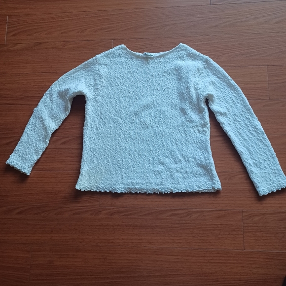 J. Jill White Textured Crew Neck Sweater - Picture 4 of 9